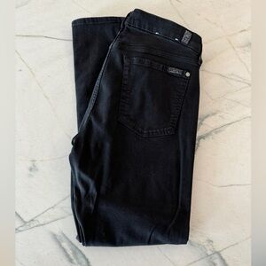 7 for all Mankind B(air) “The Ankle” black denim jeans. Size 31.
